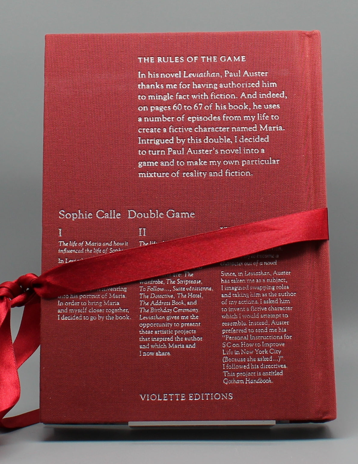 Sophie Calle | Double Game | Gebundene Ausgabe | Biografie